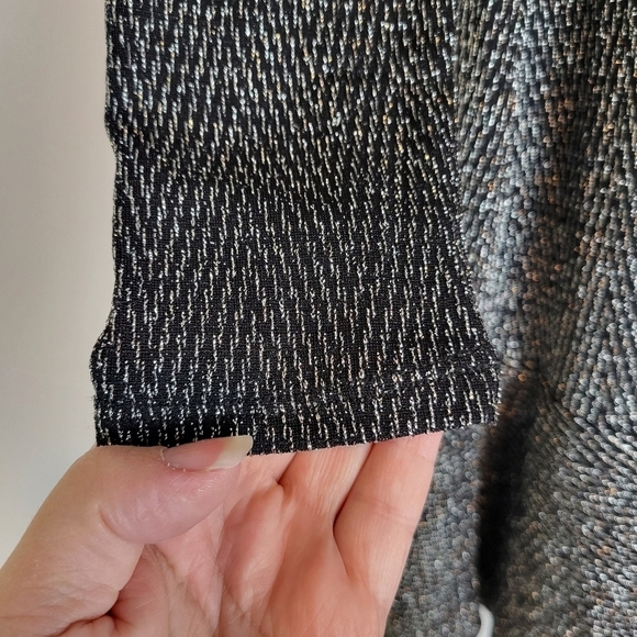 NWT City Studios Black Shimmer Fit & Flare Dress in Black Silver Size M - Picture 6 of 13